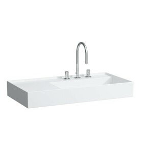 Umyvadlo Laufen Kartell By Laufen 90x46 cm otvor pro baterii, bez přepadu H8103390001111