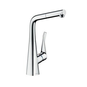 Dřezová baterie Hansgrohe Metris M71 s vytahovací sprškou chrom 14821000