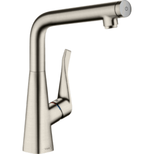 Dřezová baterie Hansgrohe Metris Select M71 s otočným raménkem vzhled nerezu 14883800