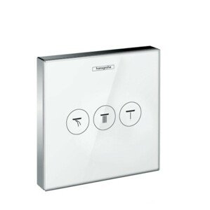 Ventil Hansgrohe Showerselect Glass bez podomítkového tělesa bílá/chrom 15736400