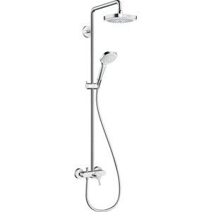 Sprchový systém Hansgrohe Croma Select E na stěnu s pákovou baterií bílá/chrom 27258400