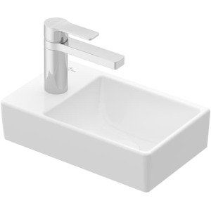 Umývátko Villeroy & Boch Avento 36x22 cm otvor pro baterii vlevo alpská bílá 43003R01