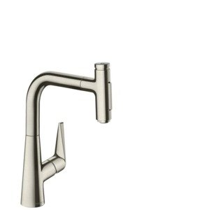 Dřezová baterie Hansgrohe Talis s vytahovací sprškou, 2 proudy vzhled nerezu 72824800