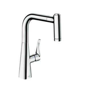 Dřezová baterie Hansgrohe Metris M71 s vytahovací sprškou chrom 73800000