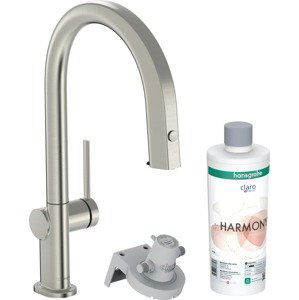 Dřezová baterie Hansgrohe Aqittura bez výpusti nerez 76800800