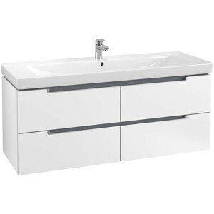 Villeroy & Boch Subway 2.0 Skříňka pod umyvadlo, 4 výsuvné přihrádky, 1287 x 520 x 449 mm, bílá matná A69800MS