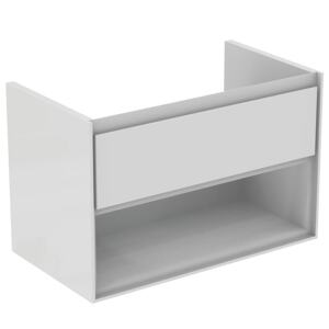 Koupelnová skříňka pod umyvadlo Ideal Standard Connect Air 80x44x51,7 cm světle šedá lesk/bílá mat E0827EQ