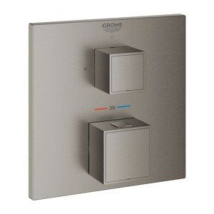 Sprchová baterie Grohe Grohtherm Cube bez podomítkového tělesa kartáčovaný Hard Graphite 24153AL0