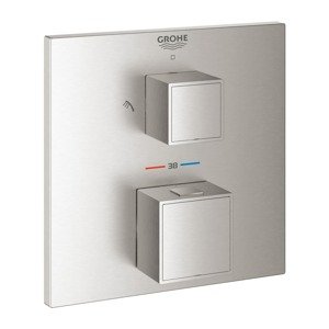 Vanová baterie Grohe Grohtherm Cube bez podomítkového tělesa supersteel 24154DC0