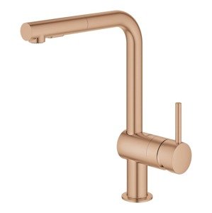 Dřezová baterie Grohe Minta s vytahovací sprškou, 2 proudy Warm Sunset 30274DA0