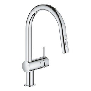 Dřezová baterie Grohe Minta s vytahovací sprškou, 2 proudy chrom 30348001