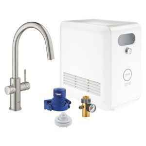 Dřezová baterie Grohe Blue Professional s vytahovací sprškou supersteel 31325DC2