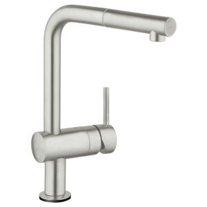 Dřezová baterie Grohe Minta Touch s vytahovací sprškou supersteel 31360DC1