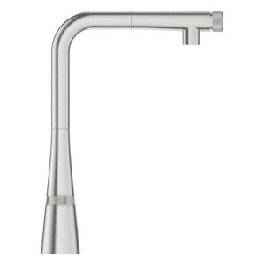 Dřezová baterie Grohe Zedra SmartControl s otočným raménkem supersteel 31593DC2