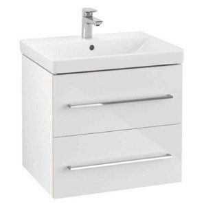 Villeroy & Boch Avento - Umyvadlová skříňka, 580x514x452 mm, 2 zásuvky, Crystal White A88900B4