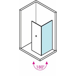 Polysan MODULAR SHOWER otočný panel k instalaci na stěnu modulu MS3, 400 mm,MS3B-40