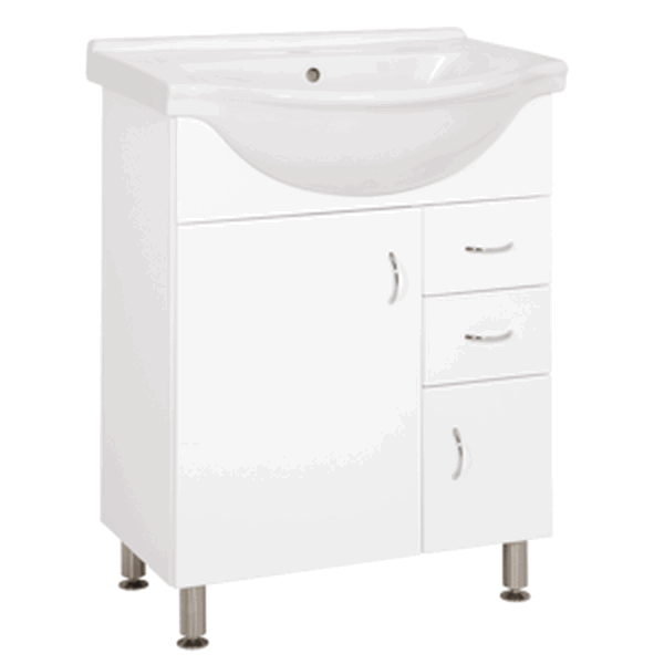 Koupelnová skříňka s umyvadlem Keramia Pro 65,8x51,4 cm bílá PRO65DV