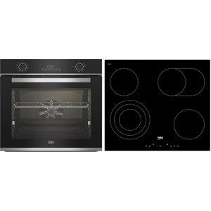 Set spotřebičů Beko trouba BBIM 13301 XC + indukční deska Beko HIC 64404 T SETBE11