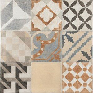 Dlažba Geotiles Manises vintage mix 60,8x60,8 cm mat VINTAGE61MIX