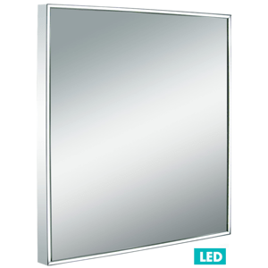Zrcadlo s LED osvětlením Naturel Iluxit 60x60 cm chrom ZIL6060LED