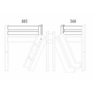 Zábrana C D916/BC - Domino, masiv buk