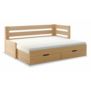 Rozkládací postel s úložným prostorem FLEXI A, pravá, lamino