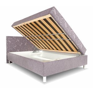 Čalouněná postel Zuzana, s čelem a úložným prostorem, 140x200