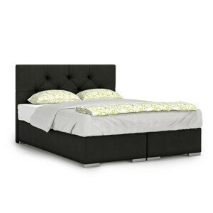 Čalouněná postel London 140x200 cm Černá