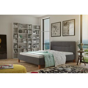 Čalouněná postel KAROLÍNA šedá rozměr 180x200 cm