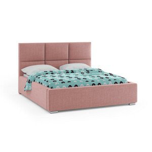 Čalouněná postel NOVATIC 160x200 cm Růžová