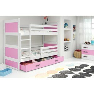 Dětská patrová postel RICO 160x80 cm Ružové Bílá