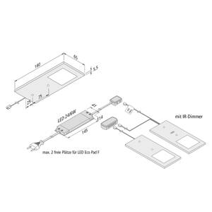 Hera LED podhledové světlo Eco-Pad F 2ks 3 000K černá