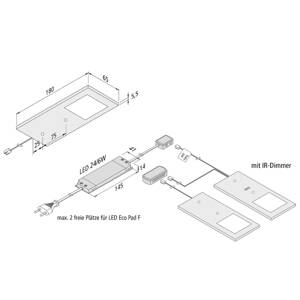 Hera LED podhledové světlo Eco-Pad F 2ks 3000K hliník