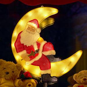 Konstsmide Christmas LED okenní silueta Santa Claus v měsíci