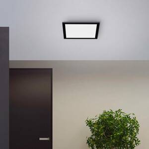 Leuchten Direkt LED stropní světlo Flat, CCT, černá, 29 x 29 cm