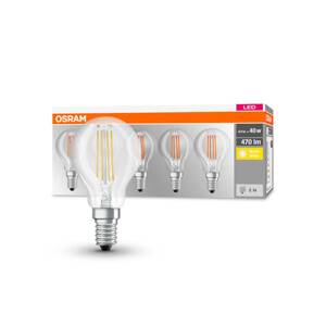 OSRAM OSRAM LED žárovka E14P40 4W filament 827 470lm 5ks