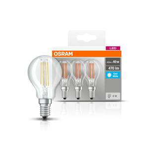 OSRAM OSRAM LED žárovka E14P40 4W filament 840 470lm 3ks