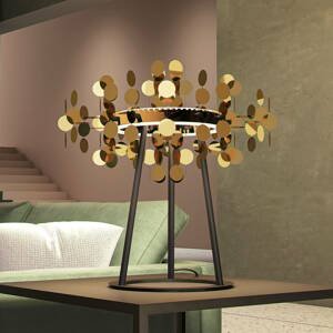 Lucande Lucande Glimmo LED stolní lampa, černá, mosaz