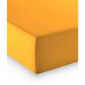 Fleuresse PROSTĚRADLO NAPÍNACÍ, žerzej, žlutá, 100/200 cm
