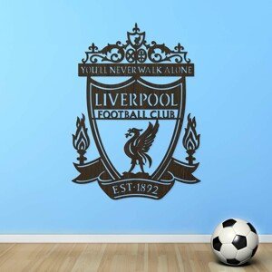 Dřevěné logo klubu na zeď - Liverpool