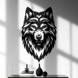 Dřevěný obraz - Dravý vlk