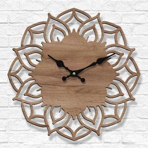 Dřevěné hodiny mandala - Aura