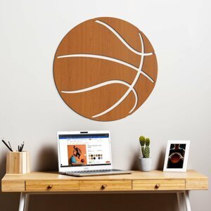 Dřevěný obraz - Basketbalový míč