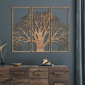 Vícedílný obraz na stěnu - Strom ze dřeva