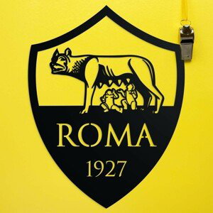 Dřevěný znak týmu na zeď - AS Roma
