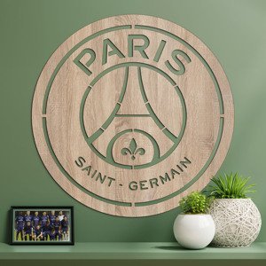 Dřevěné fotbalové logo na zeď - PSG