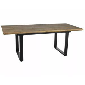 Jídelní stůl EMBIRTU dub artisan/černá