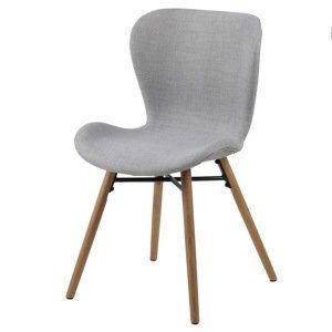 Jídelní židle BATILDA-A1 světle šedá/dub