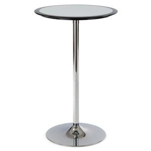 Barový stolek ONTARIO černo-stříbrná