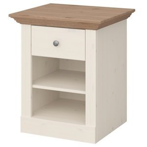Noční stolek MONACO 001 borovice bílá/přírodní
